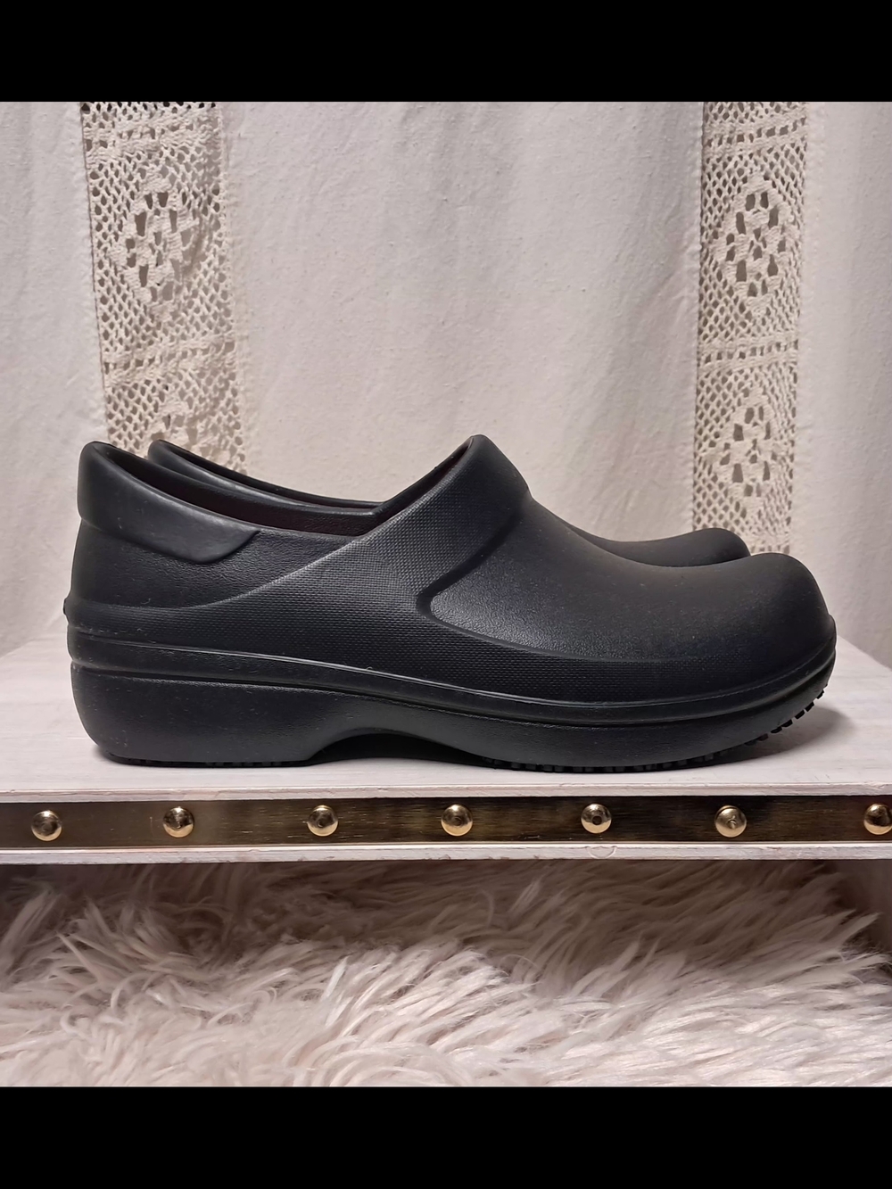 Crocs Women's Neria Pro II Work Clogs - Black - Size 9 - Like New - Picture 5 of 7